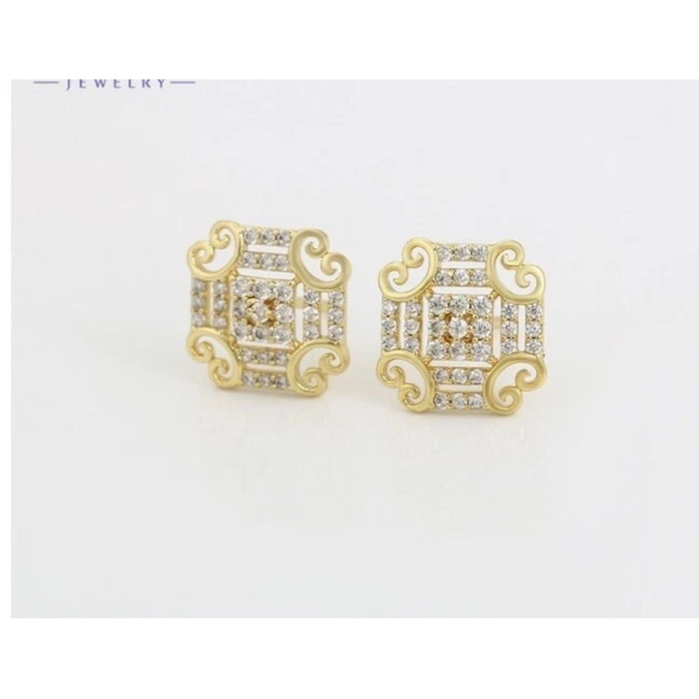 Elegant Gold plated and Silver Women's Jewelry Set - Picture 4 of 8